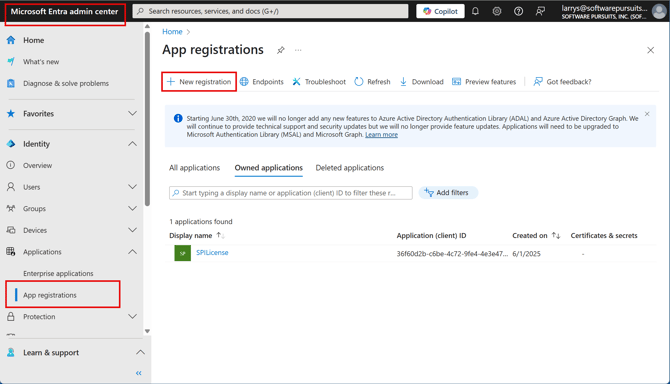 10 Status Web - Start App Registration
